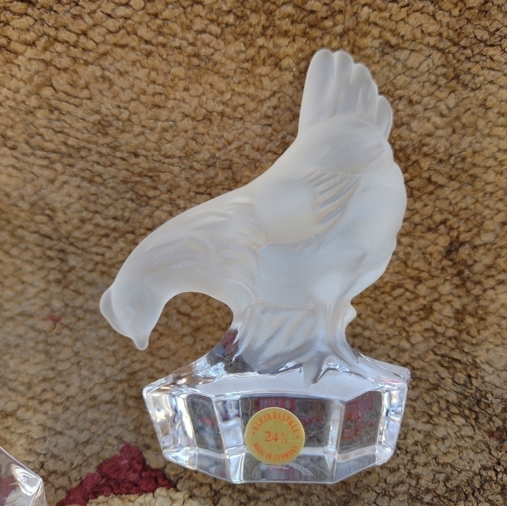 Nachtmann Germany Vintage Crystal Hen's   Nwt - Picture 2 of 7